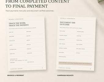 Influencer Collaboration Tracker | Brand Deal Planner, UGC Campaign Tracker, Deliverables & Payment Workbook | Editable PPTX