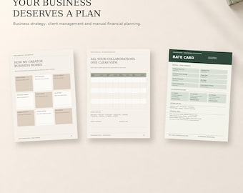 Creator Business Bundle | 10 UGC Influencer Templates, Media Kit, Brand Pitch, Content Planner & Business Workbook