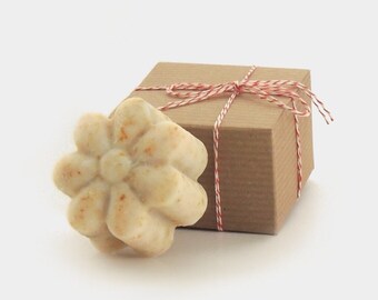 Mothers Day Gift for Her - Jasmine Flower Petals Soap Bar, Gift Box, Luxury Hand, Face, Body Soap, Rose Soap Gift Box, UNSCENTED vegan,