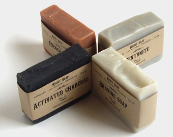 Detox Men Soaps, Unscented Vegan All Natural Handmade Soap | Valentine Gift for him