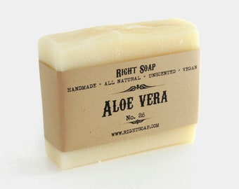 Aloe Vera Soap Bar -  Natural Face soap | Unscented | Vegan Soap for Oily and Troubled Skin