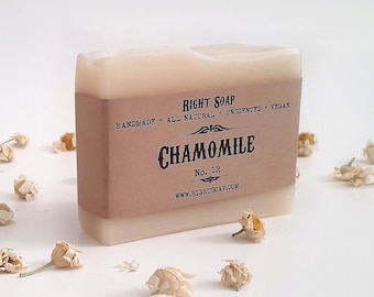 Chamomile Handmade Soap for Sensitive skin | Natural Vegan Cold Process | Organic soap bar