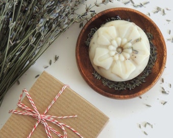 Mothers Day gift for her, Lavender Soap - UNSCENTED Luxury Flower Hand Soap, LUX Lavender Soap Gift Box, All Natural Herbal Vegan,