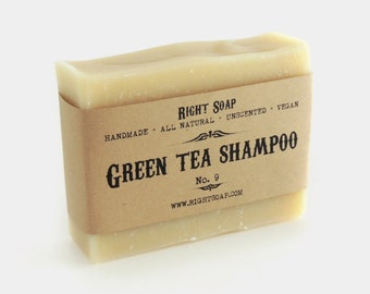 Green Tea Shampoo Soap | Natural Hair Shampoo for Men | Stocking Stuffer gifts for him
