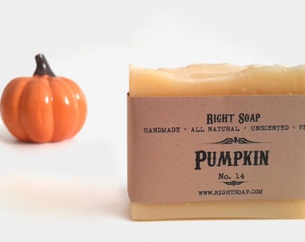 Pumpkin Natural Soap | Facial and Body Bar Soap for Sensitive Skin | Women Stocking Stuffer