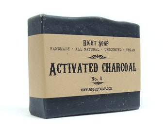 Charcoal Soap Activated Charcoal Handmade Soap Acne Soap Vegan Soap All Natural Soap Bar Facial Soap Detox Soap Organic Soap Unscented Soap