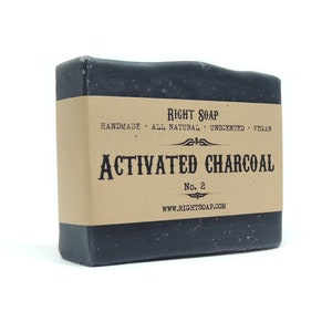 Activated charcoal Soap for Women men, Charcoal Soap, Reduce Acne, Detox soap bar, Moisturizing, Soap Natural, Unscented, Vegan, Handmade cold process, Body care
Black Soap For all skin types, Best charcoal soap by Right Soap