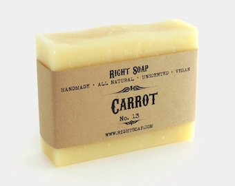 Carrot Soap for Sensitive Skin | All Natural Vegan Unscented