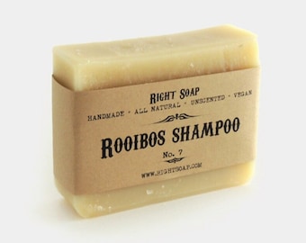 Rooibos Natural Shampoo Soap Bar | Vegan Unscented Solid Shampoo Soap Bar