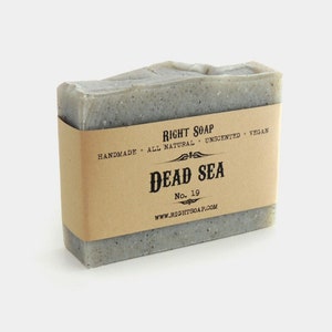 Dead Sea Mud Soap, Wrinkle reducer Soap, Anti aging Face Soap, Detox Soap Organic Natural, Unscented, Vegan, Moisturizing,
Dead Sea Soap facial body bar soap, detox soap for all skin types.
Dead Sea mud cleanse skin, great for teenage troubled skin