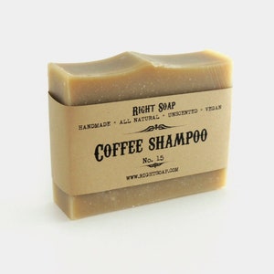 Coffee Shampoo Solid Soap Bar, Natural Shampoo Soap, Coffee Lovers Gift For Men, Stocking stuffer for men, Vegan Unscented Soap, Coffee Shampoo Soap,  solid shampoo for men, natural shampoo, best natural shampoo