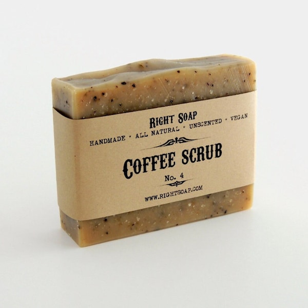 Coffee Scrub Soap | Exfoliating Body Scrub | Natural Anti-Cellulite | Kitchen Soap