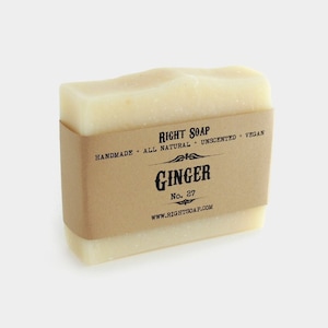 Ginger soap, Handmade, Vegan, Natural Soap bar for Oily skin, Unscented soap, Cold Process Soap, Ginger Soap is facial and body bar soap for Oily and Troubled skin,
best soap for acne prone skin, Right Soap