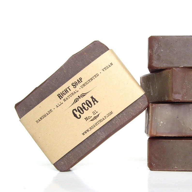 Cocoa Soap for Dry skin, facial and body bar soap for Dry Skin,
Cocoa Soap bar is Vegan, Unscented, All Natural, Handmade, Fragrance Free, Cold Process Soap best right soap