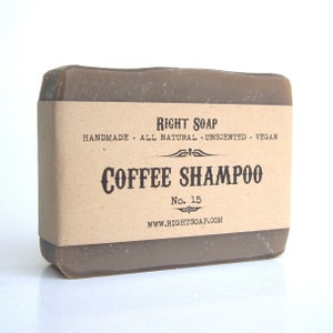 Coffee Shampoo Solid Soap Bar, Natural Shampoo Soap, Coffee Lovers Gift For Men, Stocking stuffer for men, Vegan Unscented Soap, Coffee Shampoo Soap,  solid shampoo for men, natural shampoo, best natural shampoo