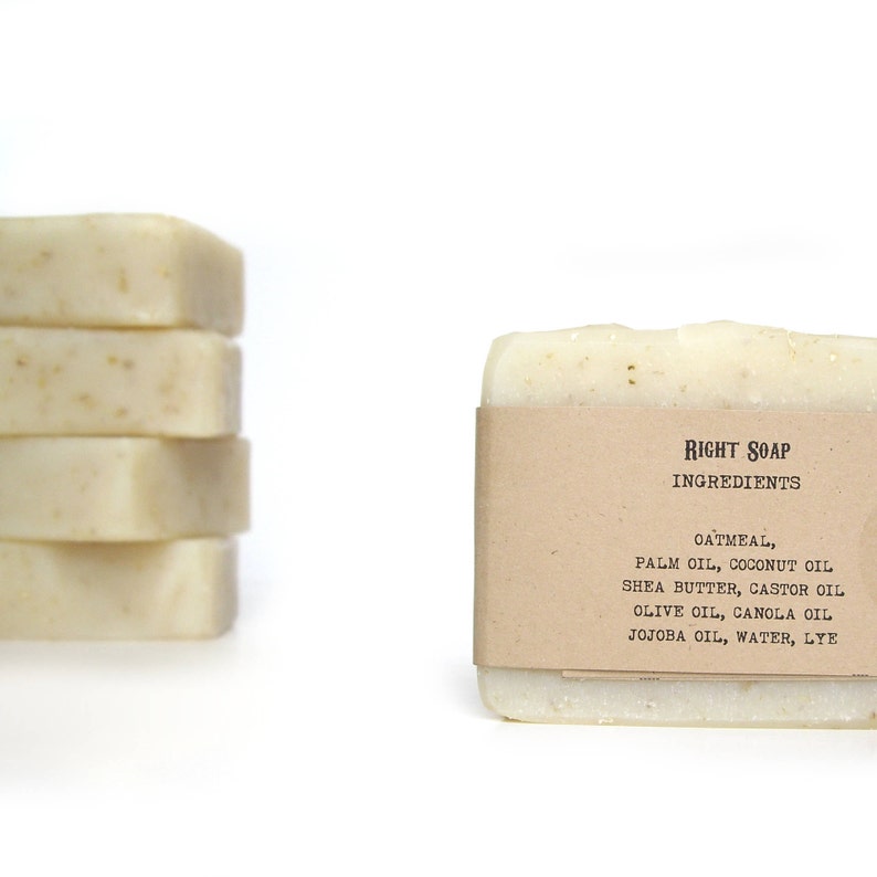 Oatmeal Scrub Soap for Sensitive Skin Unscented Vegan Soap Etsy