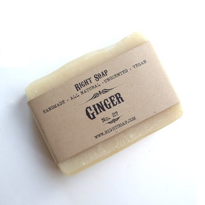 Ginger soap, Handmade, Vegan, Natural Soap bar for Oily skin, Unscented soap, Cold Process Soap, Ginger Soap is facial and body bar soap for Oily and Troubled skin,
best soap for acne prone skin, Right Soap