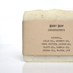 Oatmeal Scrub Soap for Sensitive Skin Unscented Vegan Soap 4.5 oz image 10