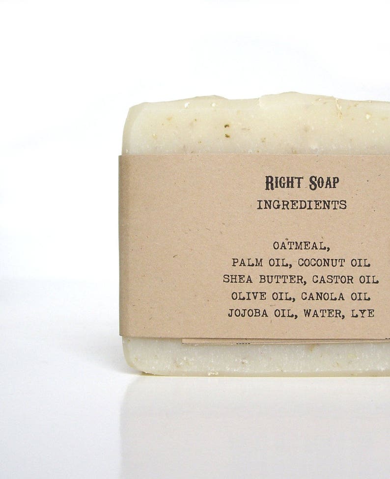 Oatmeal Scrub Soap for Sensitive Skin Unscented Vegan Soap 4.5 oz image 10