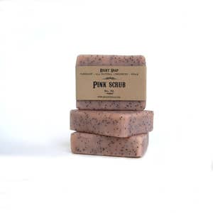 Exfoliating Soap Bar - Pink Body Scrub Soap, Pink Clay Soap Bar, Unscented Soap, Vegan Soap, Exfoliator Soap, Scrub Soap, Cold Process Soap, Cold process soap, Clay soap, all skin type body soap, Pink clay body scrub, the best natural scrub