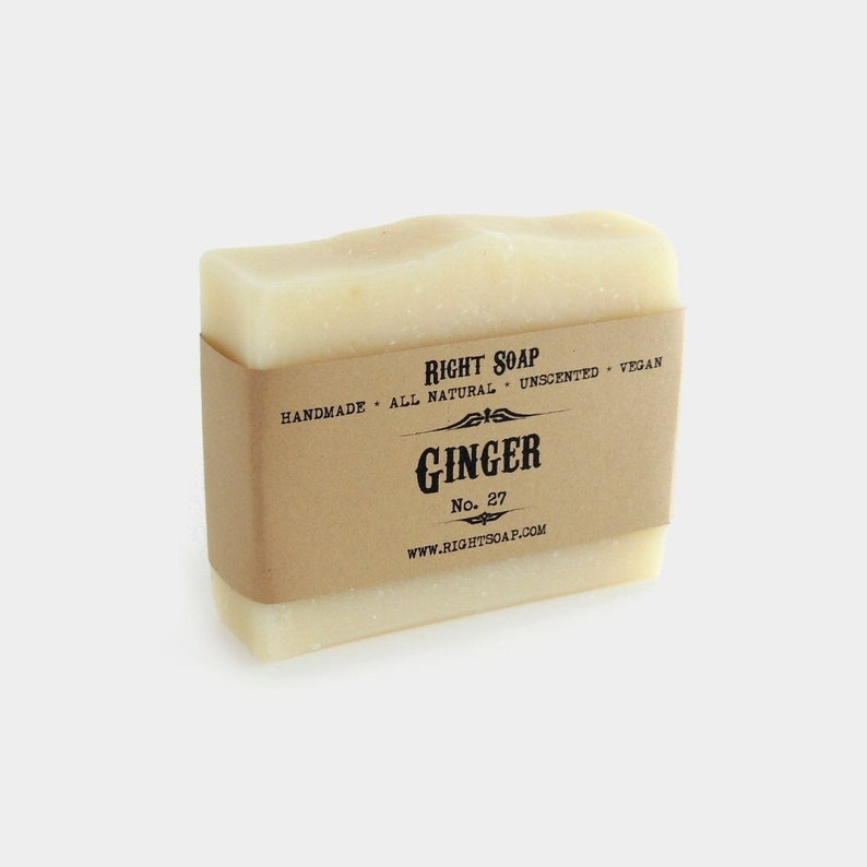 Ginger soap, Handmade, Vegan, Natural Soap bar for Oily skin, Unscented soap, Cold Process Soap, Ginger Soap is facial and body bar soap for Oily and Troubled skin,
best soap for acne prone skin, Right Soap