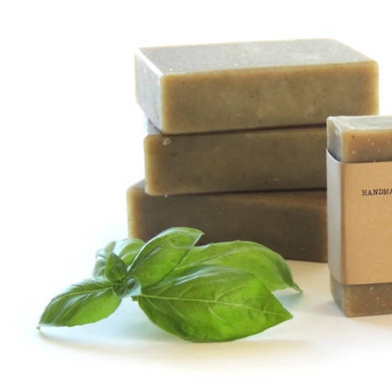 Basil Soap, Handmade Soap, Vegan Soap, Natural, Unscented Soap, Right Soap Basil Soap - All Natural Soap, Cold Process Soap, Sensitive skin Soap, Handmade Soap
Basil Soap is facial and body bar soap Soap for Normal  Sensitive skin