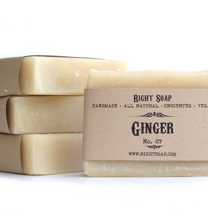 Ginger soap, Handmade, Vegan, Natural Soap bar for Oily skin, Unscented soap, Cold Process Soap, Ginger Soap is facial and body bar soap for Oily and Troubled skin,
best soap for acne prone skin, Right Soap