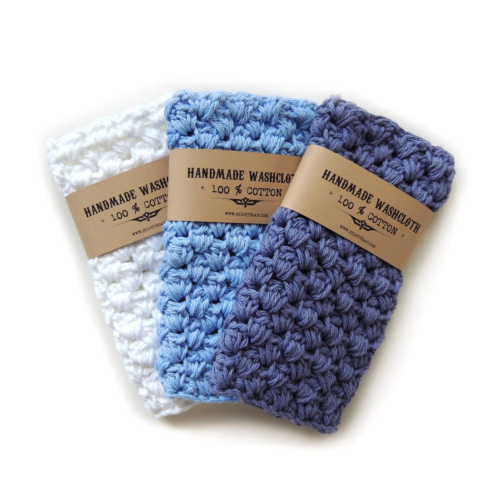 WASHCLOTH Handmade Crochet Cotton Wash Cloth Stocking Etsy