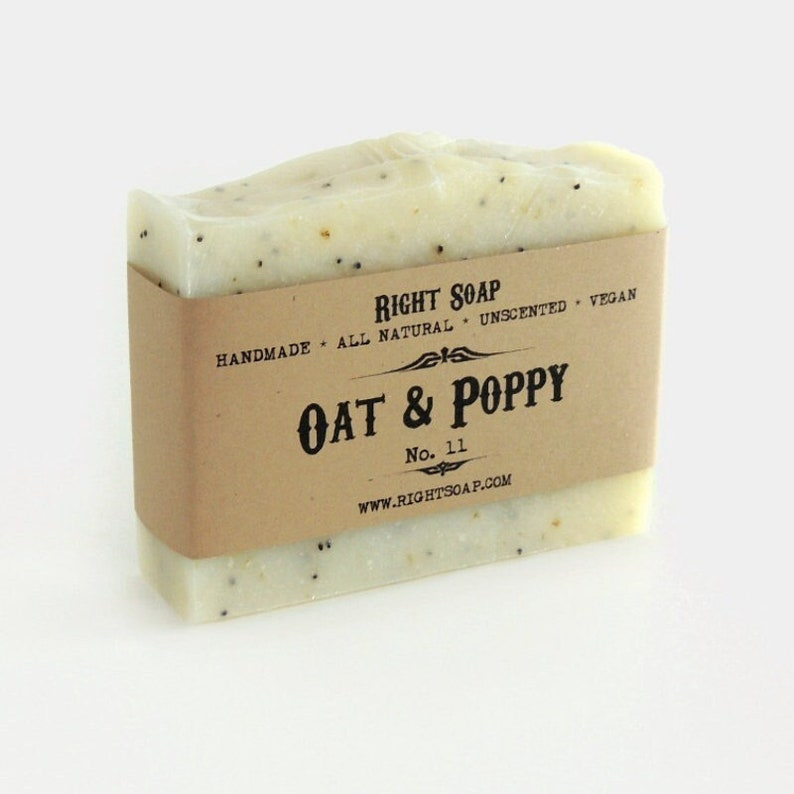 Oatmeal and Poppy Scrub Soap Bar, Exfoliating Soap for Sensitive skin, Natural, Unscented, Vegan,  Cold Process Soap,
Body scrub, 
Oat and Poppy scrub soap is facial and body bar soap for dry and sensitive skin. exfoliating, reduce cellulite,