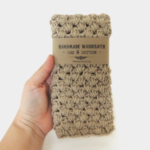 WASHCLOTH Handmade Crochet Cotton Wash cloth Stocking Stuffer Gift image 2
