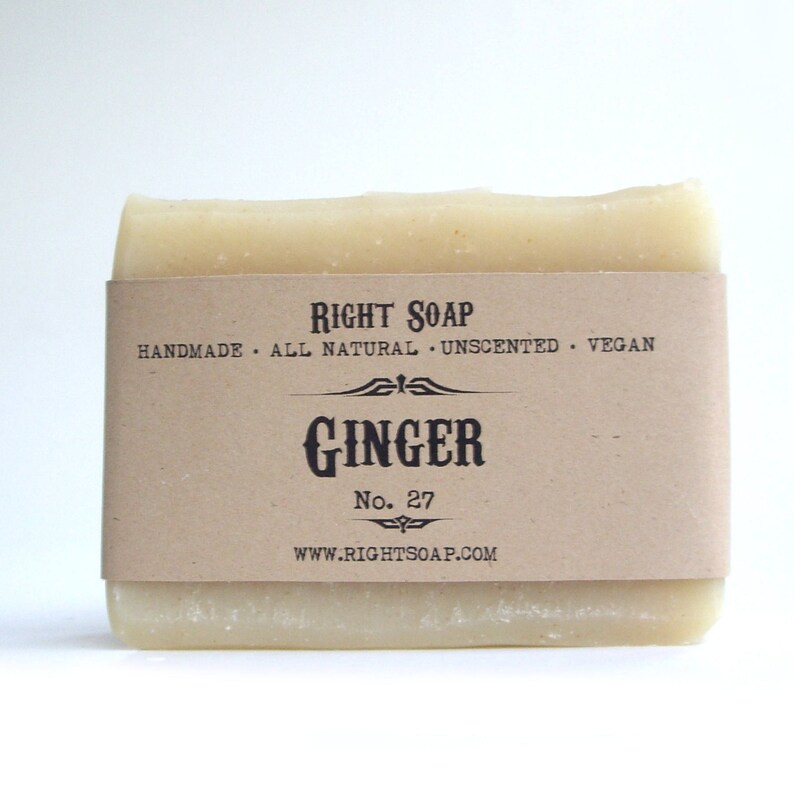 Ginger soap, Handmade, Vegan, Natural Soap bar for Oily skin, Unscented soap, Cold Process Soap, Ginger Soap is facial and body bar soap for Oily and Troubled skin,
best soap for acne prone skin, Right Soap