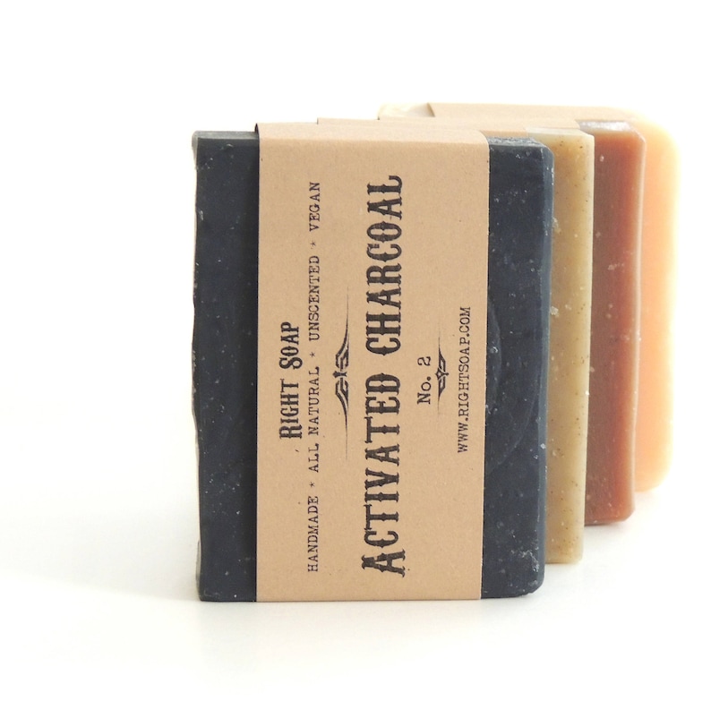 Activated Charcoal Soap Bar Soap for Acne Face and Body Etsy