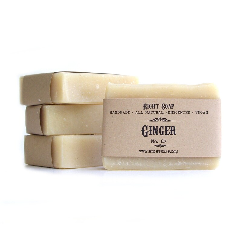 Ginger soap, Handmade, Vegan, Natural Soap bar for Oily skin, Unscented soap, Cold Process Soap, Ginger Soap is facial and body bar soap for Oily and Troubled skin,
best soap for acne prone skin, Right Soap