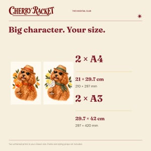 Juego de 2 láminas decorativas de cócteles Cockapoo: Aperol Spritz y Gin Tonic, sin marco, tamaño A4 o A3. imagen 7