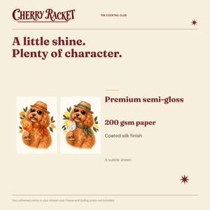 Juego de 2 láminas decorativas de cócteles Cockapoo: Aperol Spritz y Gin Tonic, sin marco, tamaño A4 o A3. imagen 8