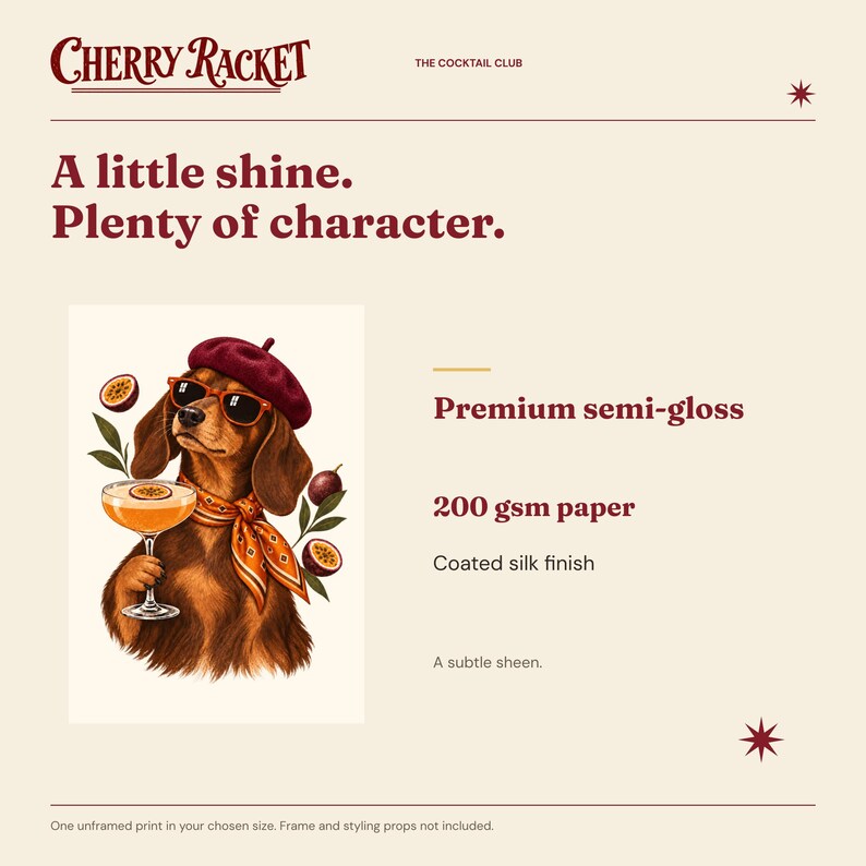 Dachshund Pornstar Martini Print, A4 or A3 Dog Cocktail Poster, Unframed Wall Art image 8