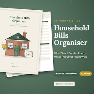 Fakturaorganisatör för hushåll i Storbritannien, autogiro, prenumeration och energimätarspårare (PDF)