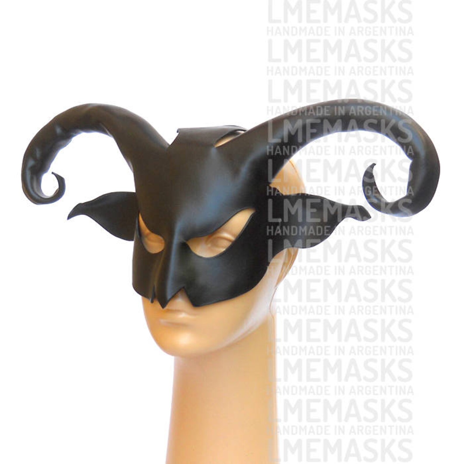 Black Ram Leather Mask Aries Mythical Man Masquerade Sheep Tup Etsy