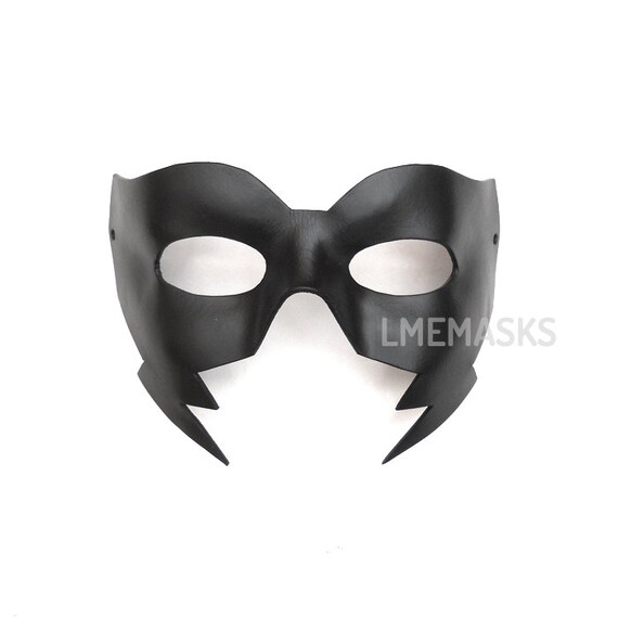 Red Mist Leather Mask KickAss Cosplay Black Half Mask Super Etsy