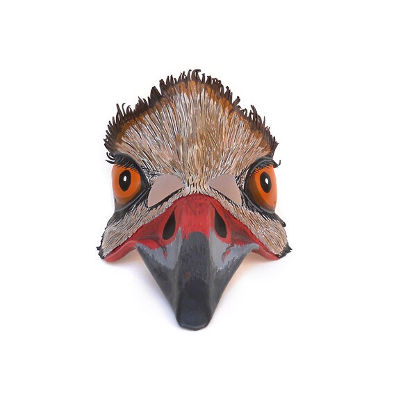 Ostrich Leather Mask Bird Halloween Animal Rhea Masks Emu Etsy