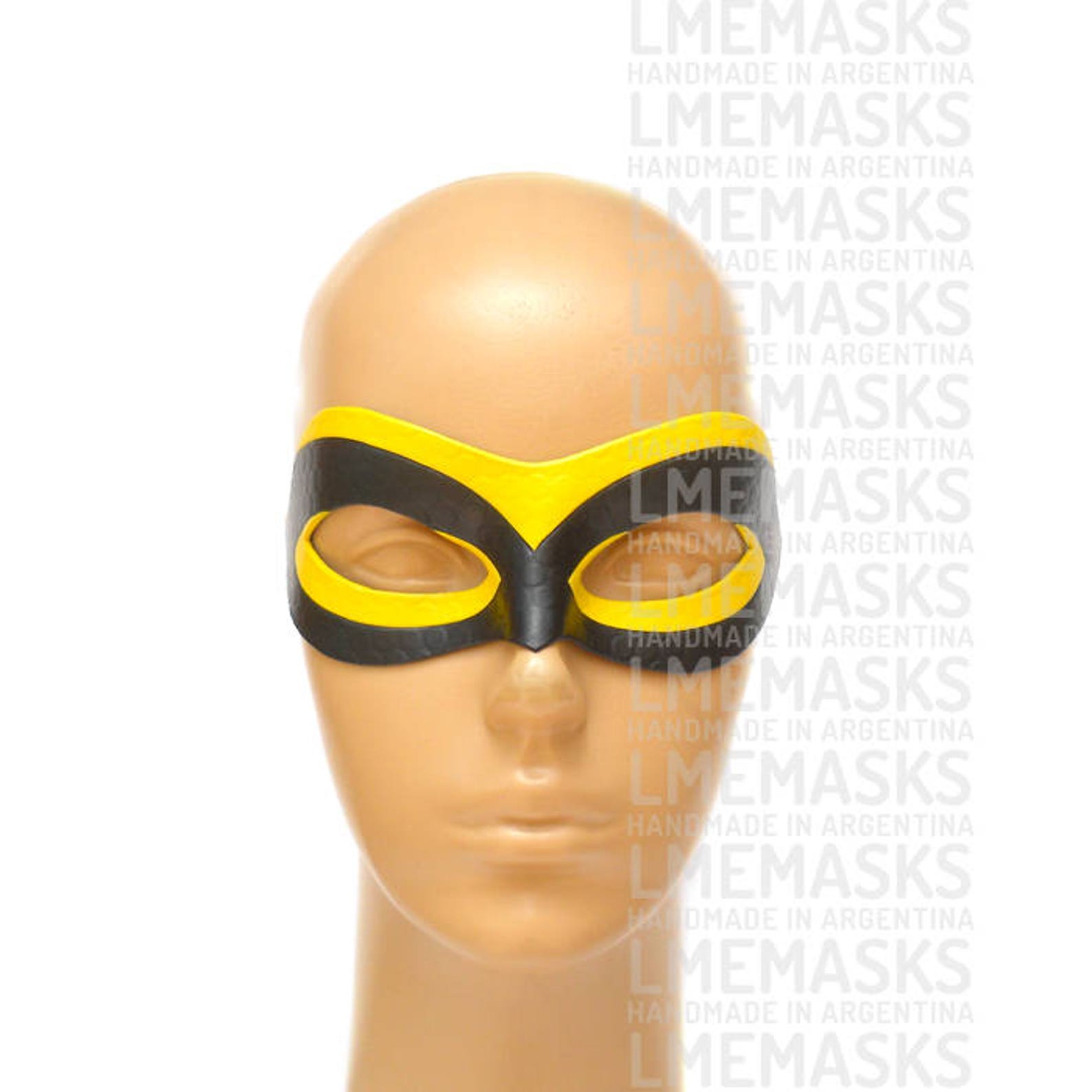 Queen Bee Leather Mask Miraculous Ladybug Yellow Black Cosplay Etsy