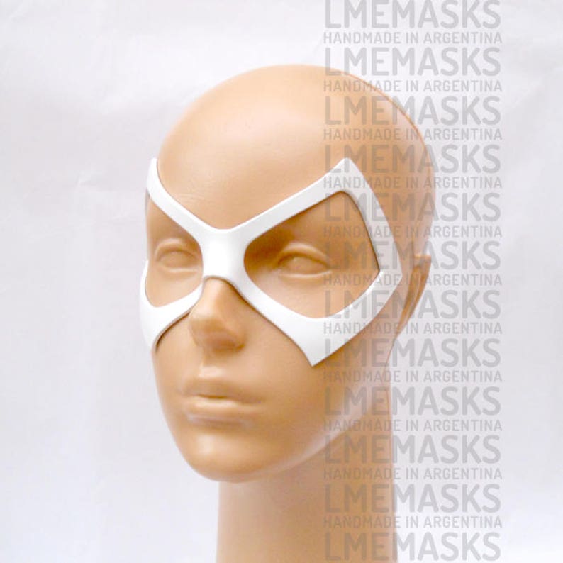 Moonstone Leather Mask Black Cat Ms. Marvel White Karla Sofen Etsy