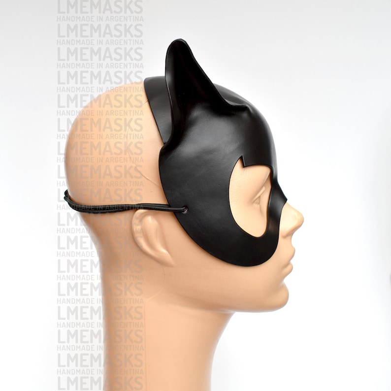 Catwoman Leather Mask Black Jim Balent Purple Cat Ears Woman Etsy