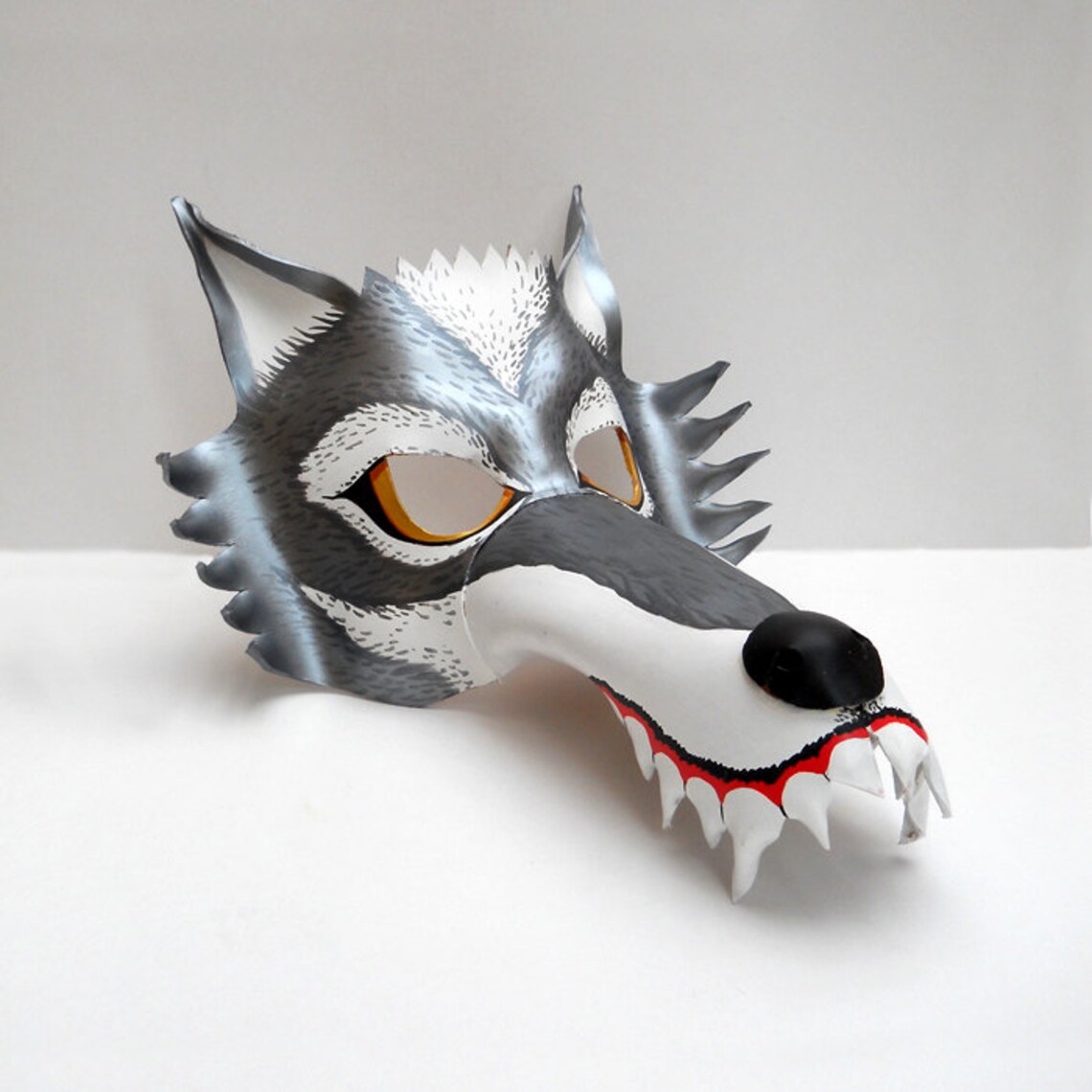 Big Bad Wolf Halloween Leather Mask Costume Animal Werewolf | Etsy