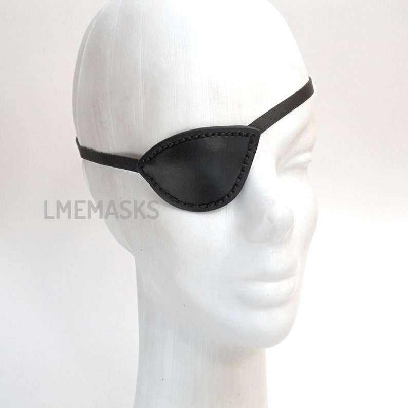 Black Leather Eye Patch Eyepatch Slade Wilson Deathstroke Arrow Pirate Cosplay Gothic Halloween Carnival Franky Cook Angelina Jolie Party