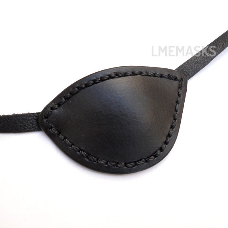Black Leather Eye Patch Eyepatch Slade Wilson Deathstroke Etsy