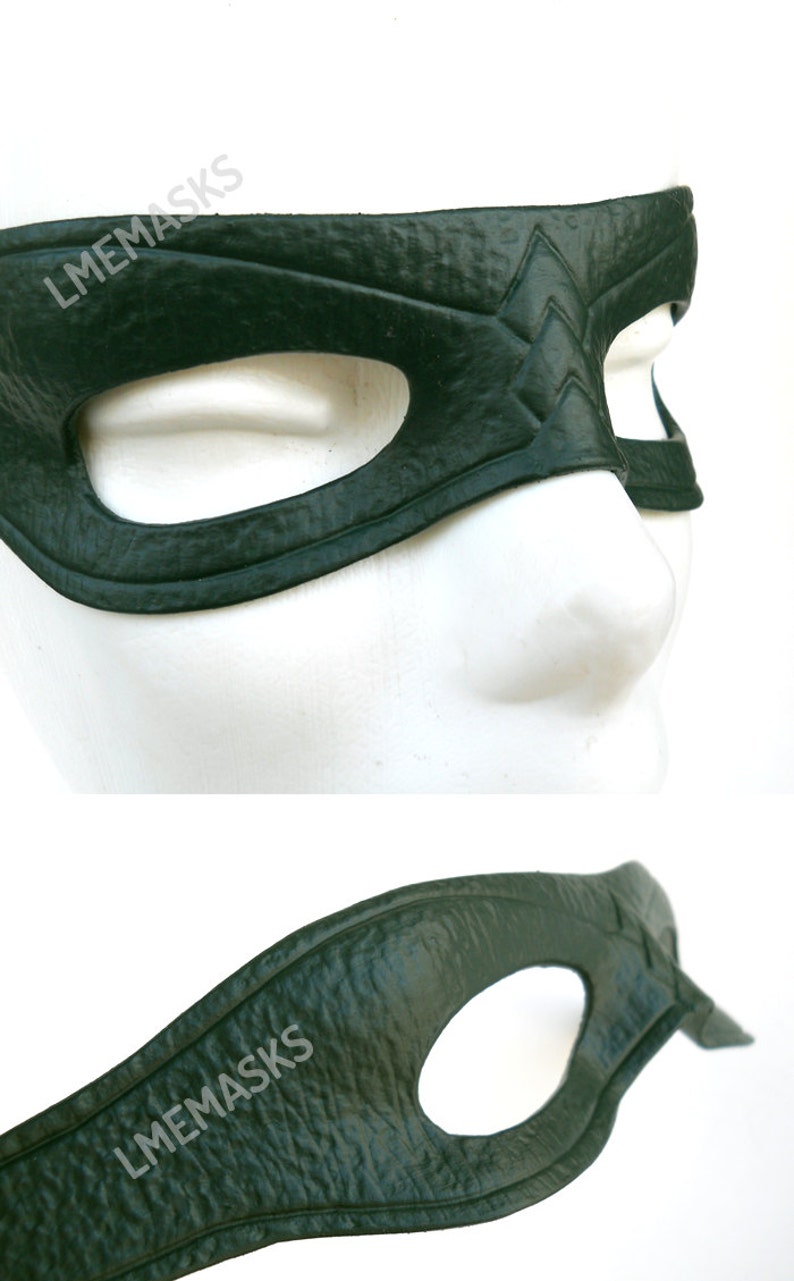 Arrow Leather Mask Green Cosplay Serie Tv Show Half Mask Super Hero Halloween Masquerade Carnival Party Superheroe Men Comic Oliver Queen