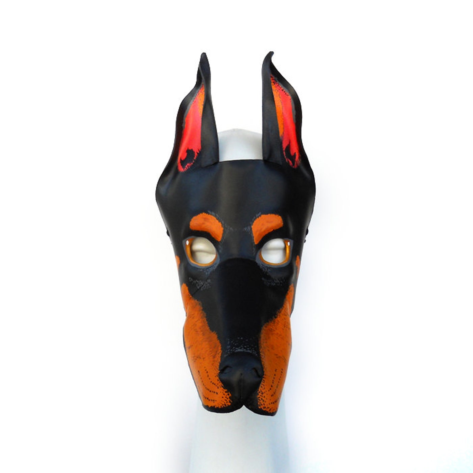 Doberman Dog Mask Halloween Costume Leather Masks Pet Animal Etsy
