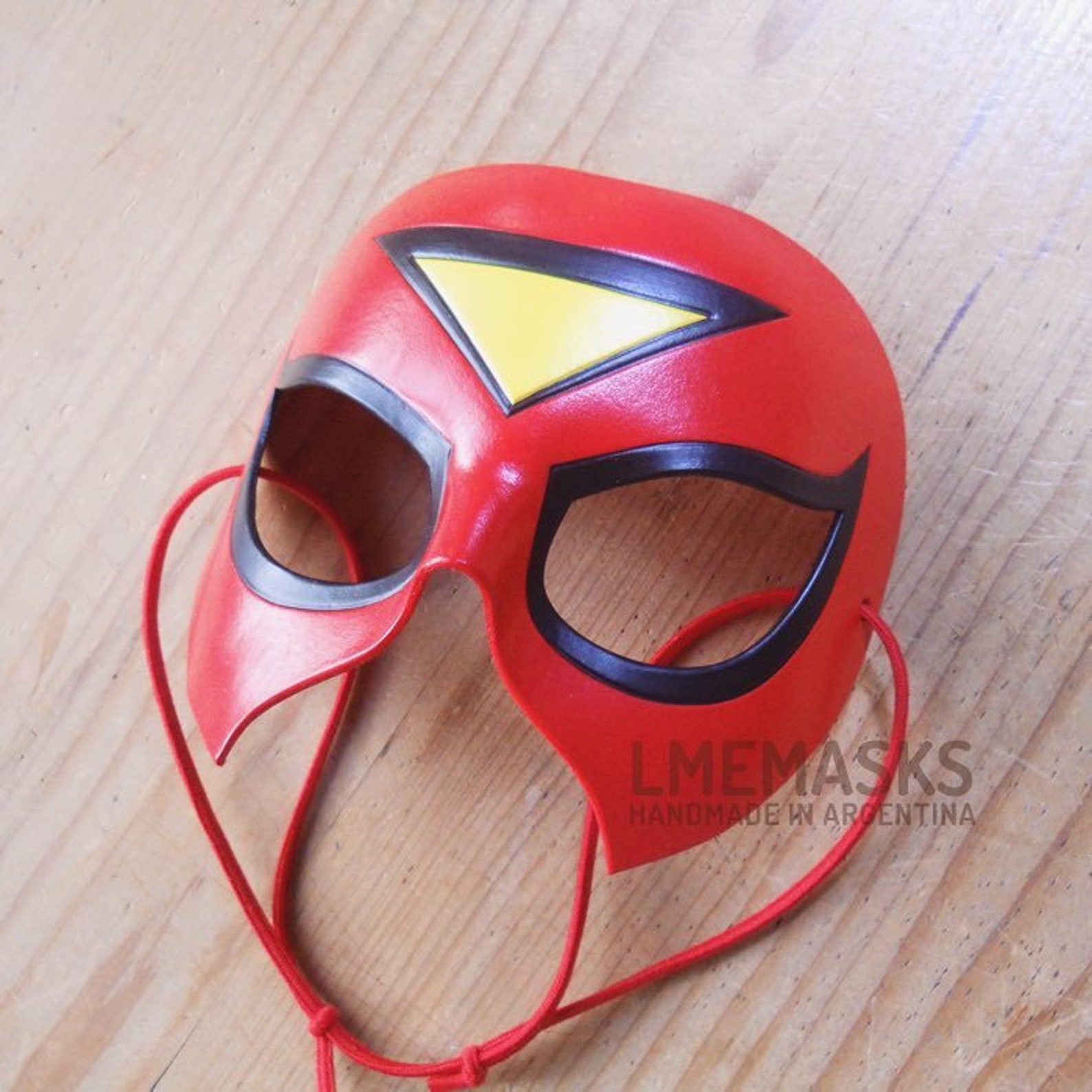 Leather Mask Spiderwoman Superheroine Red Super Hero Halloween Etsy