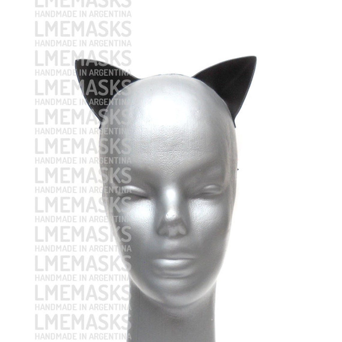 Leather Cat Ears Black Catwoman Chat Noir Kitty Catgirl Etsy